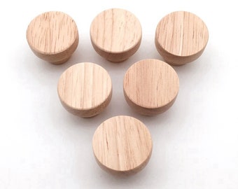 4 | 8 | 12 | 16 | 20 | 24 Pcs Wood Round Pull Knob Natural Wooden Cabinet Drawer Wardrobe Knobs For Cabinet Drawer Handle Furniture Hardware