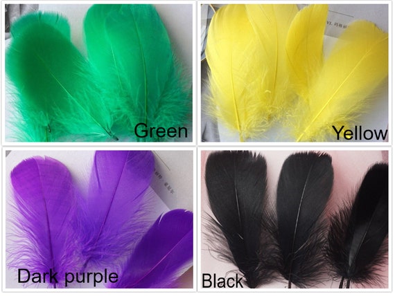 100 200 300 Pcs 8-12 Cm Middle Floating Goose Feather Natural Colourful  Feather for Wedding Party Clothing Decoration DIY Craft Feathers 