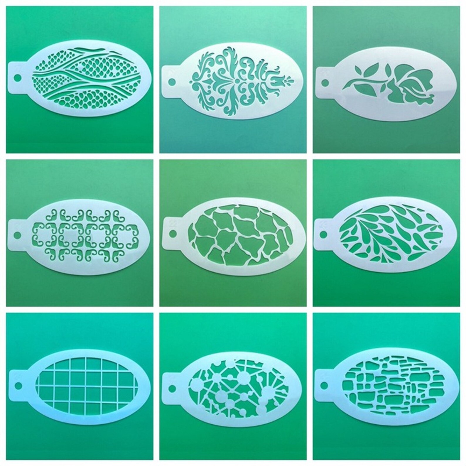 New White 42pcs/set Face Painting Stencils Templates Etsy