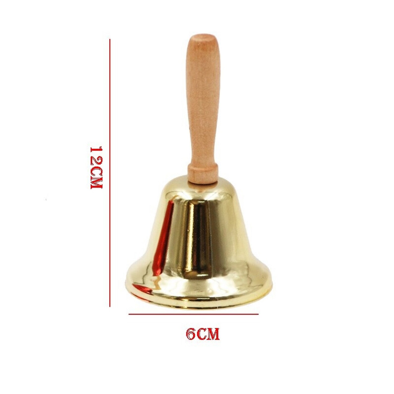 Christmas Hand Bell Santa Claus Jingle Bells Gold Silver Etsy