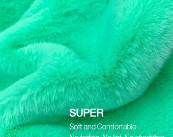 1Pcs 50/80/160cm Faux Rabbit Fur Fabric 100% Polyester 10mm Pile Super Soft Plush Fabric For Handmade Stuffed Toys Sewing Fabric
