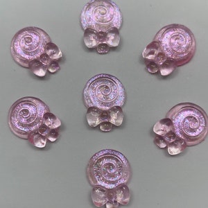 Pink shimmer lollipop charm