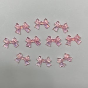 Glitter bow charms