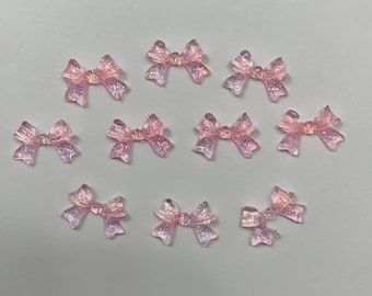 Glitter bow charms