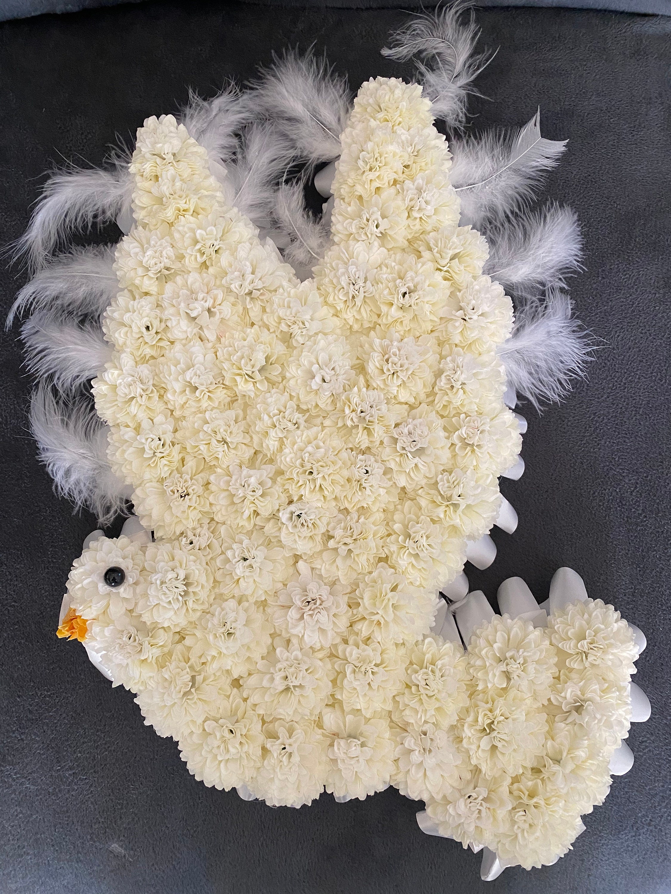 WHITE DOVE BIRD Funeral Memorial Tribute Artificial Flowers Etsy UK
