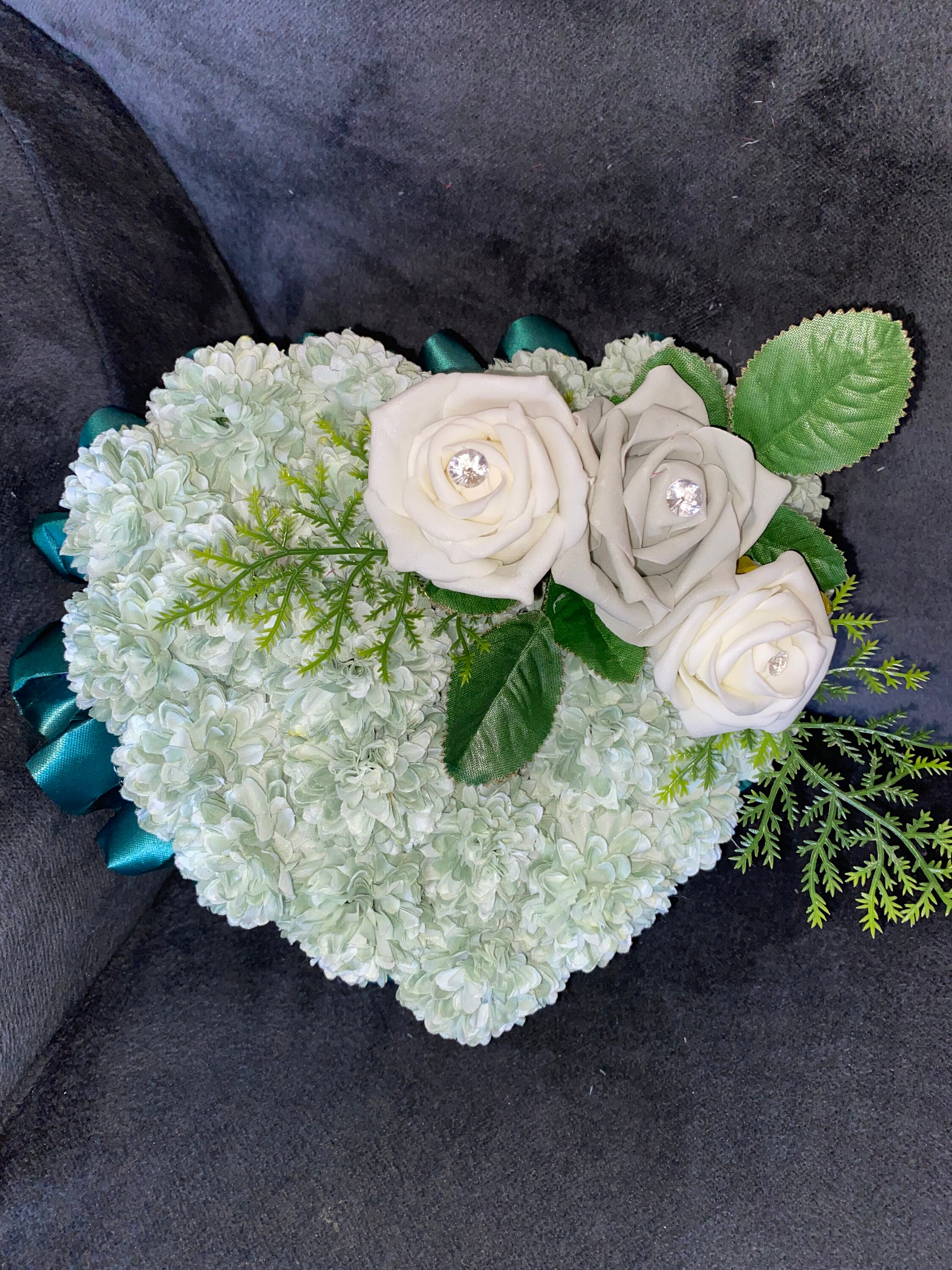 8 SMALL HEART POSY funeral memorial tribute artificial Etsy