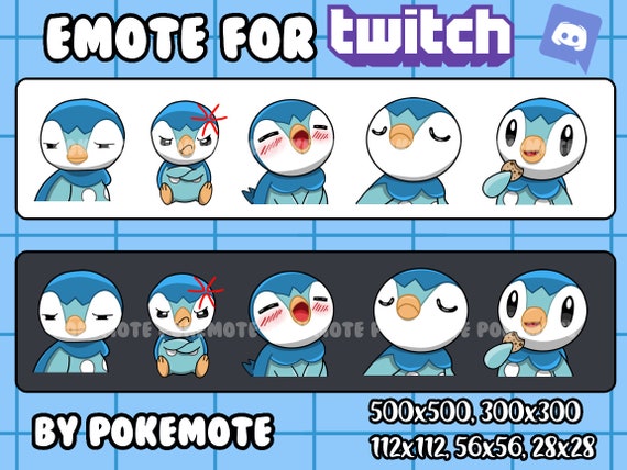 Twitch & Discord Emote Pack Piplup 2 | Etsy