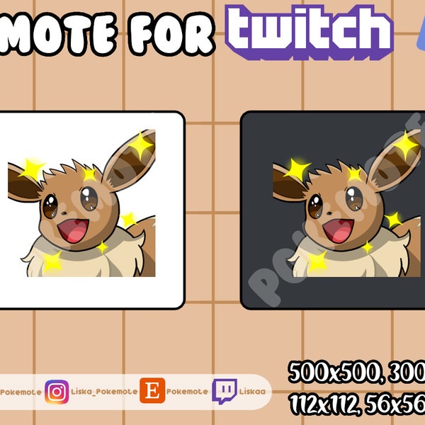 Twitch & Discord Animated Emote | Glitter Eevee