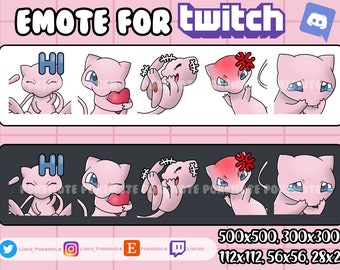 Packs d’emote Twitch & Discord | Mew #1