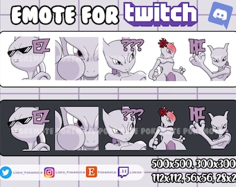 Twitch & Discord Emote Pack | MewTwo