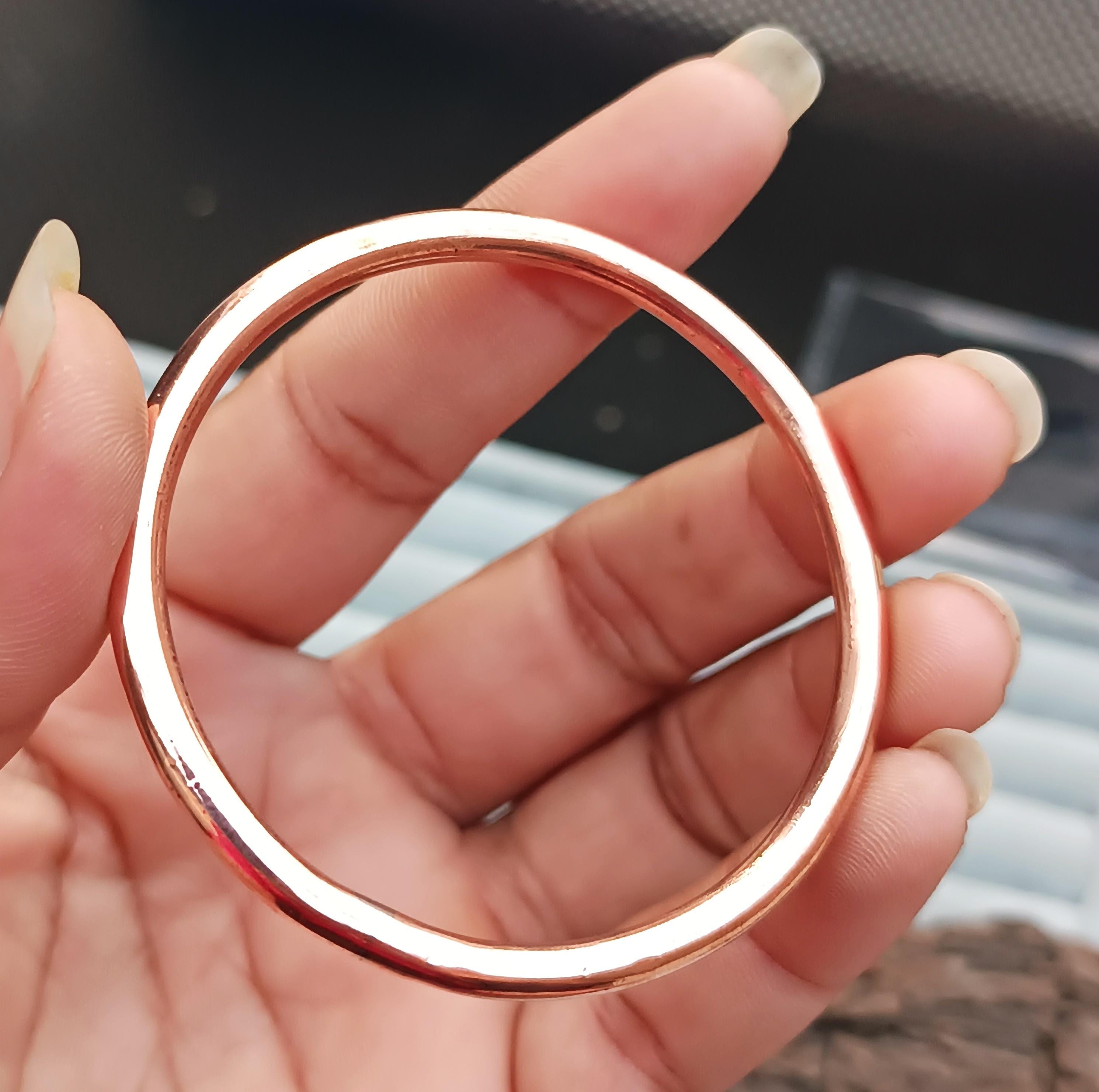 Thick Heavy Copper Bangle, Pure Copper Bangle, Chunky Copper Bracelet, Healing Copper bangle, Beautiful Handmade Bangle, Gift For Her