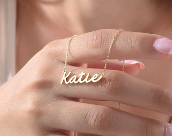 Sterling Silver Name Necklaces, Personalized Moms Gift, 14K Gold Custom Made Name Necklaces, Birthday Gifts For Her, Best Gift For Mothers