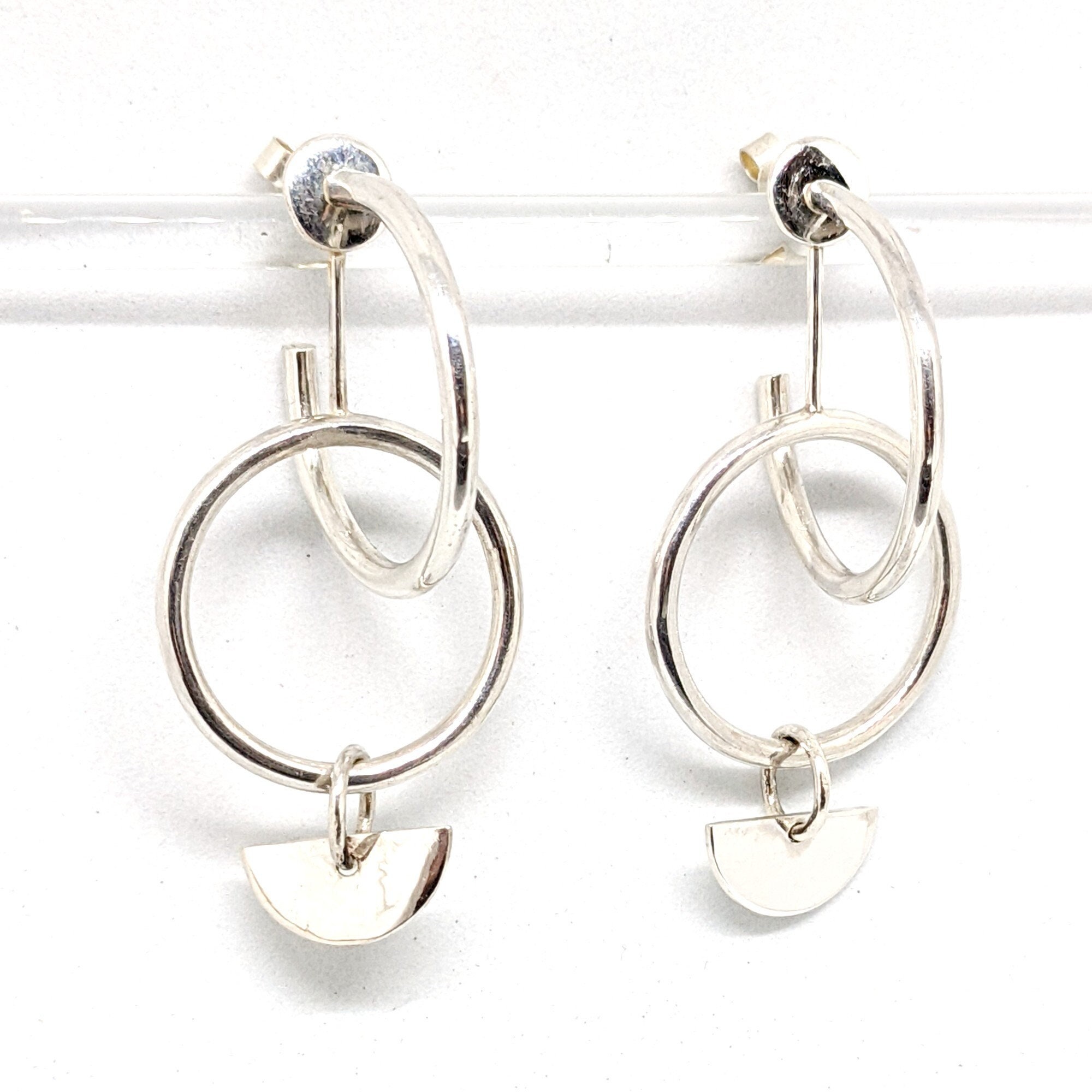 Boucles D'oreilles Créoles Argent 4 Cm - Diamètre 4 Cm, Neuf Avec étiquettes, Envoi Rapide De France
