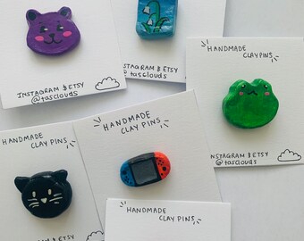 Handmade Clay Enamel Pins