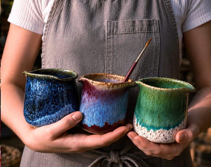 Paintbrush Holder / Brush Rinse Cup / Art supplies for teens and adults / Gift for Artist