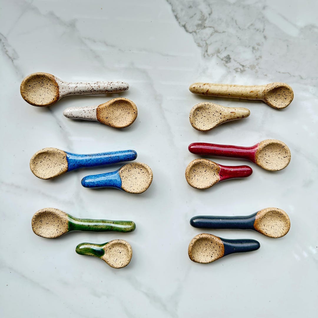 The Tiniest Little Spoons | Ceramic Mini Spoons in 2 Available Sizes - Etsy