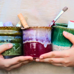 Paintbrush Holder / Paint Cup / Art supplies for teens and adults / Gift for Artist