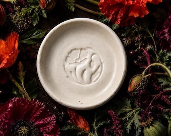 August Birth Flower Bowl | Poppy Handmade Trinket Dish
