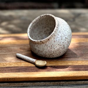 Salt Cellar + Adorable mini spoon