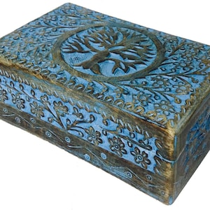 Wooden Hand Carved Box Keep Your Jewelry