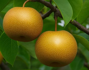 5 Pyrus Pyrifolia Asian Pear Tree Seeds, Sweet Crisp Fruit