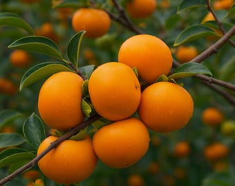 Fuyu Persimmon Tree Seeds | Cold Hardy, Easy Grow (5 Seeds)