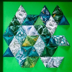 Small Framed 3D Origami Pyramid Wall Art - Etsy
