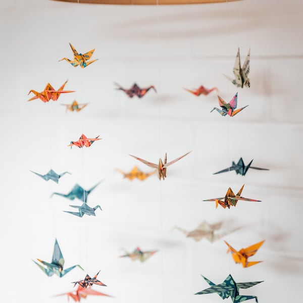 Handmade Origami Crane Mobile - Medium