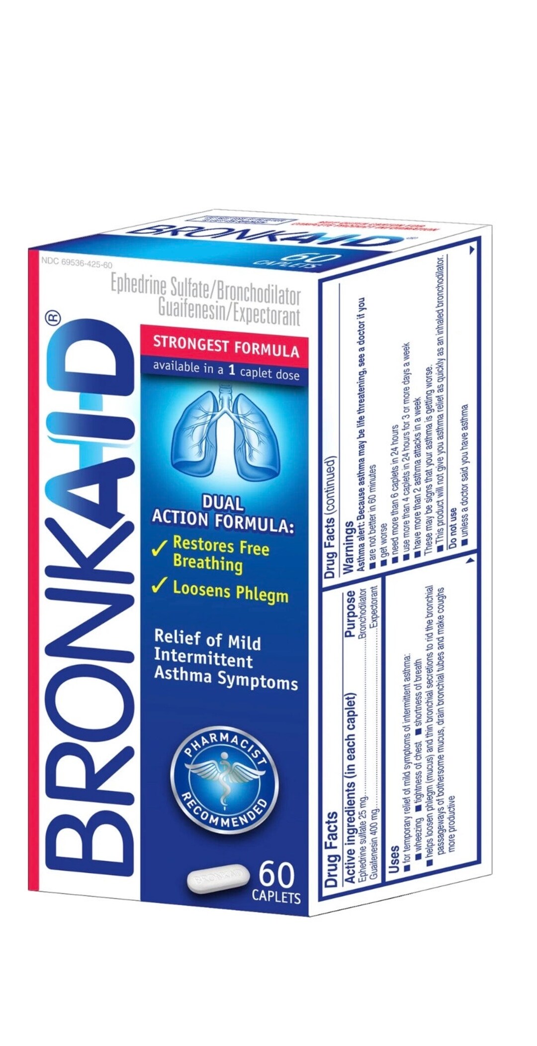 Bronkaid One Box of 60ct Free Shipping Etsy