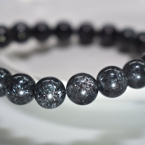 High Grade Old Mine Brazilian Fireworks Super 7 Stretch Bracelet, 9.5mm+, Comes with Certificate! Very Very Very Rare!