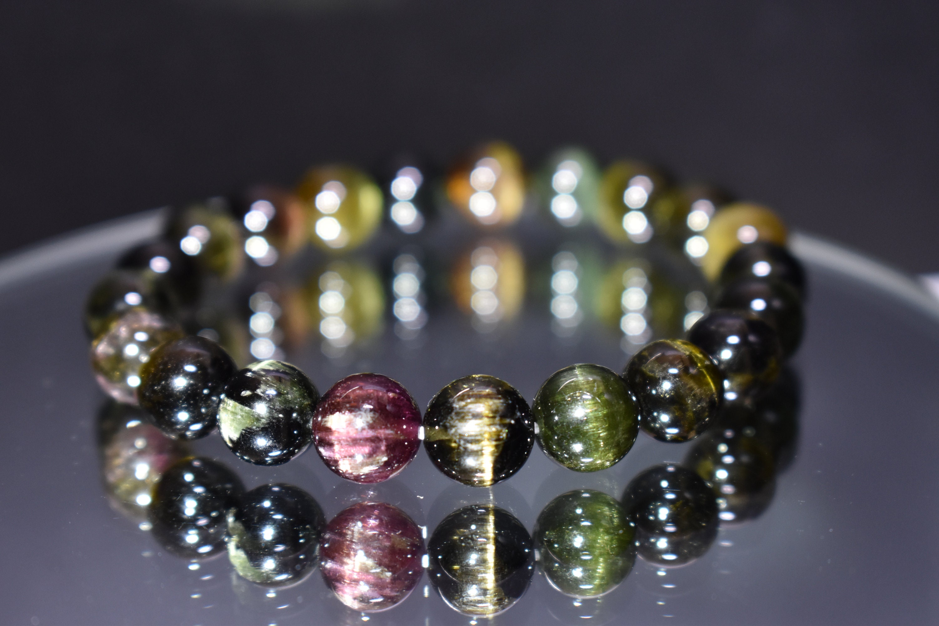 Rainbow Selenite Bracelets - Stunning Color & Cat Eye