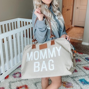 Mama Bear Tote Bag - Mommy Bag for Hospital - Mom Bags for Women, Maternity  Bags for Expecting Mamas, Presents for Birthday, Christmas, Mother's Day,  Gifts for Mom, Pregnancy Gift (Tessa) 