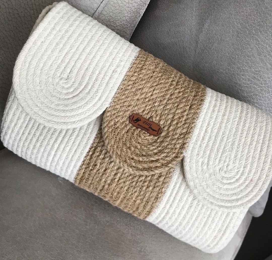 Cotton Rope Woven Bag,clutch Bag, Evening Bag, Handwoven Crossbody Bag