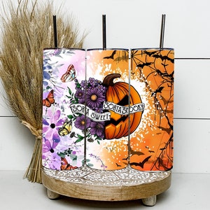 Sorta Sweet Sorta Spooky Tumbler Wrap, 20oz 30oz tumbler wrap, Halloween tumbler wrap, Spooky Halloween PNG, Skinny tumbler wrap