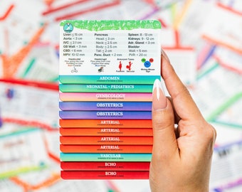 Ultrasound Badge Buddy Reel Quick Reference Guide, Sonographer Cheat Sheet, Sonography Student Sonographer Gift