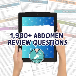 Ultrasound Abdomen Quiz Questions, Sonographer, Sonography Student, Ultrasound Tech, Study Guide