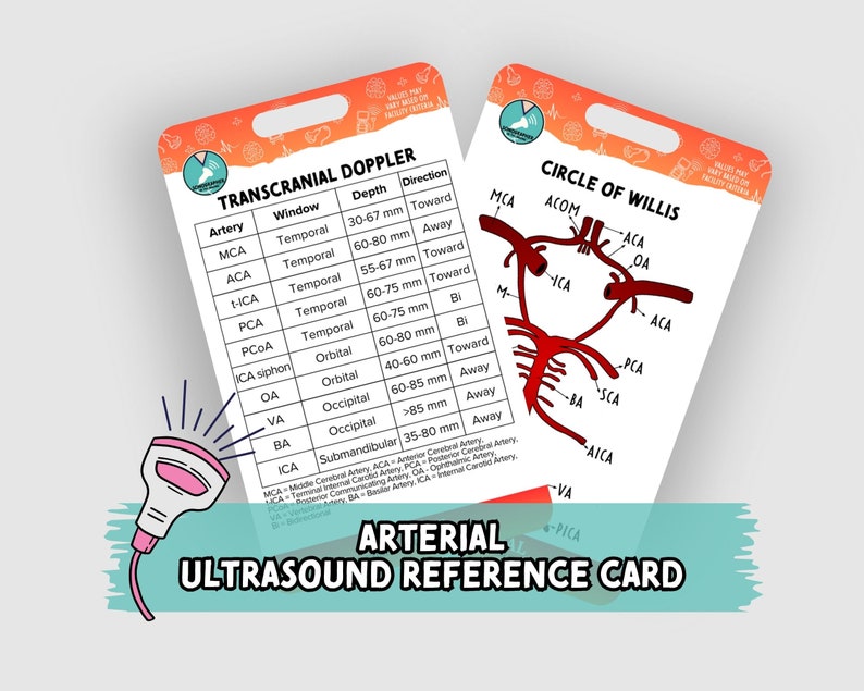 Ultrasound Badge Buddy Quick Reference Guide, Sonographer Cheat Sheet ...