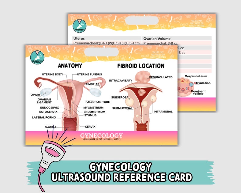 Ultrasound Badge Buddy Quick Reference Guide, Sonographer Cheat Sheet ...