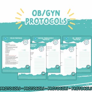 Notas de estudio de ecografía, protocolos obstétricos, hoja de referencia para estudiantes de ecografía, técnico de ecografía, estudio para estudiantes de ecografía