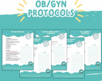 Ultrasound Study Notes, Obstetric Protocols, Ultrasound Student Cheat Sheet, Ultrasound Technician, Sonography student Study