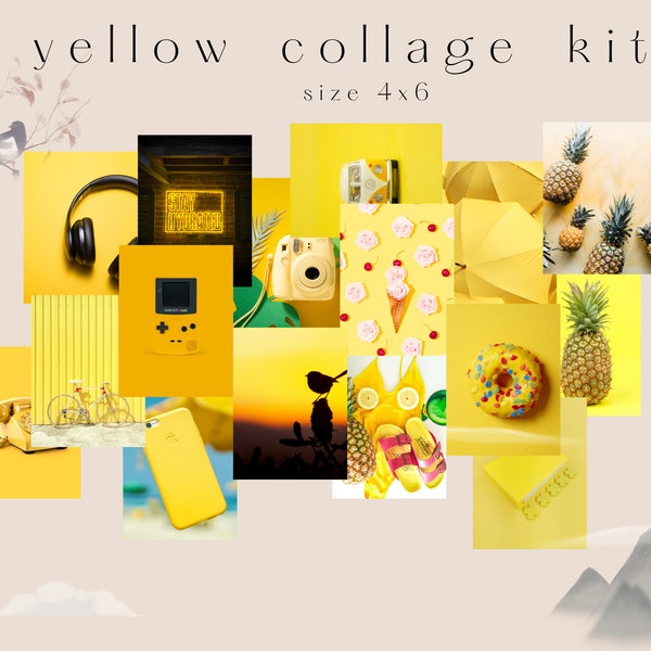 Summer Yellow Collage Kit Etsy