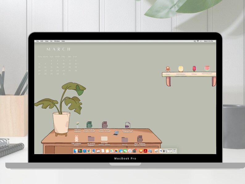 Desktop Wallpaper & Folder Icon L Mac Wallpaper Background L Etsy