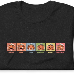 Leuke pompoen emotie grafiek voor non-verbale communicatie shirt | Kleding voor autisme, autisme, het syndroom van Down, angst, chronische ziekten |