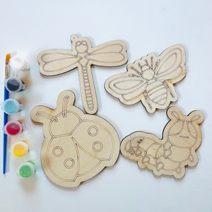 DIY Wood Paint Kit for Kids | DIY Paint Set | Gift for Kids | Party Activity | Party Favors | Classroom Activity