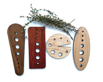 Handgefertigte Holz-Kraut-Stripper | Nussbaum, Ahorn, Mahagoni