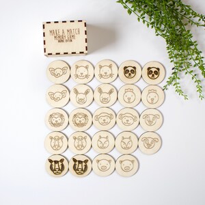 Matching Game for Kids | Wooden Matching Game | Montessori Matching Game | Wood Memory Game | Memory Game Wood | Wood Matching Game
