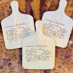 Cutting board recipe | engraved recipe | recipe board | chopping board | personalized recipe | family recipe | display board | handwritten