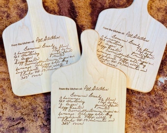 Cutting board recipe | engraved recipe | recipe board | chopping board | personalized recipe | family recipe | display board | handwritten