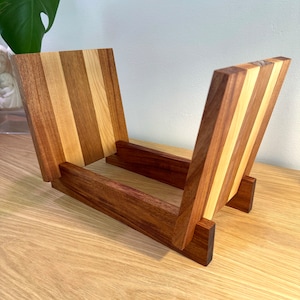 Wood vinyl record storage | LP record stand | vinyl record storage stand | vinyl record holder | vinyl storage | wooden vinyl record holder