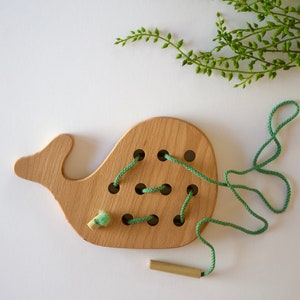 Lacing Toy | Educational Wood Toy | Montessori Lacing Toy | Toddler Learning Toy | Natural Eco Friendly Toy | Educational Toy For Kids